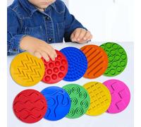 HB.YE - Losas Sensoriales de exploración multisensorial, alfombra de suelo sensorial, alfombra de masaje para niños autistas juguetes sensoriales táctiles, alfombra para la percepción táctil (10 x 10