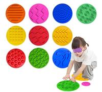HB.YE - Losas Sensoriales de exploración multisensorial, alfombra de suelo sensorial, alfombra de masaje para niños autistas, juguetes sensoriales, táctiles, alfombra para la percepción táctil (25 x