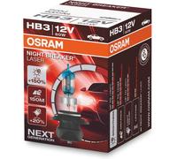 HB3 Osram Lámpara para Coches y Motos Noche Breaker Láser 12V +150% De Luz Más