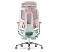 Hbada E3 Pro Silla de Oficina Ergonomica - Soporte Lumbar Dinámico de 3 Zonas, Reposacabezas 3D y Brazos 6D, Silla Ergonomica Escritorio con Reposapiés (Rosa)