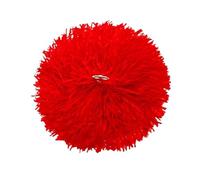 HBALDTEDC Cheerleading Poms Flor de Mano de plástico, 1 par de porristas Multicolor(Red Double Hole)