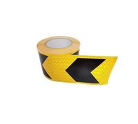HBALDTEDC Cinta de Advertencia de Peligro, Cinta Reflectante Negra Amarilla de Alta Visibilidad, 10 cm x (3-25) m(10cmx10m)