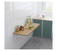 HBALDTEDC Mesa Colgante Plegable de Pared, Floating Desk with Iron Bracket,Fold Down Desk For Small Spaces,Floating Folding Table(Wood Color,60 * 40cm/23.6 * 15.7in)