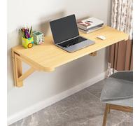 HBALDTEDC Mesa Colgante Plegable de Pared, Solid Wood Wall Mounted Folding Table,Strong Load-Bearing Capacity,Space-Saving(70 * 40cm)