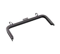 HBALDTEDC Monedero de Metal, Cierre de Broche de Beso con Marco de Metal de 21 cm for Coser Bolsos, monederos y monederos(Grey Black)