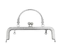 HBALDTEDC Monedero de Metal, Marco de Cierre de Bolso Vintage con Cierre de Beso for Manualidades de Bricolaje, fabricación de Bolsos y monederos, Cierre de Beso(Silver)