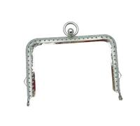 HBALDTEDC Monedero de Metal, Monedero con Relieve fácil de Usar, Accesorio for Coser y Hacer Manualidades, Marco de Embrague, Cierre de Broche, Asas for Bolsos, Cierre de Beso(Silver)
