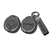 HBANMK Funda para Llave de Coche para Smart #1#3 Brabus, Carcasa Llave para Mando, Cubierta Llaves Coche, Accesorios Cubierta Funda Protectora para Llave de Coche,D Grey1-2
