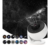 Hbaushun - Proyector de planetario, proyector de galaxia, proyector de estrellas con 13 discos Galaxy reemplazables, proyector de cielo nocturno de rotación de 360° para niños y adultos, decoración de