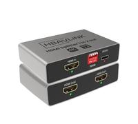 HBAVLINK Divisor HDMI 1 Entrada a 2 Salidas 4K 60Hz - Clonación EDID, HDCP 2.2, HDR, Dolby Atmos, Dolby Vision - Compatible con Firestick 4K MAX, PS3/PS5, Elgato HD60s/x/Pro, Apple TV 4K y Roku Stick