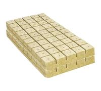 Hbbgdiy 100 Cubos de Lana de Roca con Agujeros, Cubos de Lana de Roca para hidroponía, ecológicos y Reutilizables, para Cultivo hidropónico sin Suelo, Inicio de germinación de Plantas clonadas.