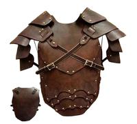 Hbbgdiy Armadura de Caballero Medieval de Cuero sintético para Hombre, coraza vikinga Ajustable, Disfraz para Fiesta de Halloween y Cosplay..