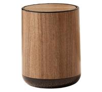 Hbbgdiy Cánico de basura de baño de grano de madera de 15l con tapa de columpio y contenedor interno desmontable, contenedor de desechos minimalistas para oficina, dormitorio y cocina.