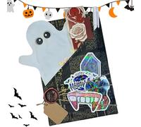 Hbbgdiy Cita a ciegas con un libro Bruja Fantasma, Tema fantasma Halloween para amantes de los libros Lectura de novela envuelta sorpresa Diversión Decoración del hogar Favor de fiesta (Estilo 2)