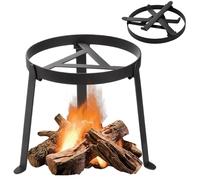 Hbbgdiy Equipo para cocinar fogatas, trípode Plegable de Hierro para fogatas, Soporte portátil Resistente para al Aire Libre, Horno holandés, cabaña y fogata..