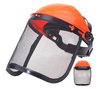 Hbbgdiy Escudo de cara completa ajustable con almohadilla de la frente de malla y espuma de acero, máscara protectora transpirable para golpes de malezas, molienda, motosierra y seguridad del jardín