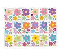 Hbbgdiy Juego de 2 Pegatinas de Pared de Flores, Coloridas, no tóxicas, extraíbles, de PVC, para Dormitorio, guardería, Aula y decoración del hogar