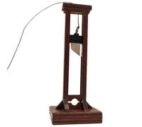 Hbbgdiy Mini Guillotina, Guillotina de Madera Gallows Modelo de Jaula de prisión Soldados Miniatura Figuras Accesorios Mini, Juego, Juguete.