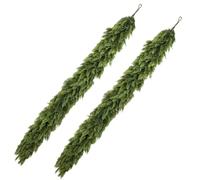 Hbbgdiy Norfolk Pine Garland 2 PPCs 5.9 pies Cedar Garland Real TOUCHO Reales Decoraciones navideñas para la Mesa Mantelle Camina de la Pared Banisterio de Navidad Árbol de Navidad