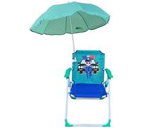 Hbbgdiy Silla de Playa para niños con sombrilla, Plegable y Desmontable, para Exteriores, con Dosel y Estampado de Dibujos Animados, para Playa, Piscina, Parque, jardín, Patio, policía..