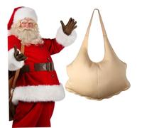 Hbbgdiy Traje de gordo, traje de Papá Noel con barriga falsa acolchada, disfraz de Papá Noel ajustable con banda elástica, disfraz de con cremallera para hombre, accesorio de cosplay navideño..