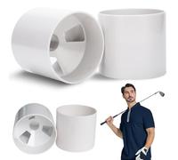 Hbbgdiy Vaso para hoyo de Golf, 2 Vasos portátiles de 4 Pulgadas ABS Blanco Marfil para Putting Green, Accesorios de Entrenamiento de Golf para Exteriores, Patios y Campos..