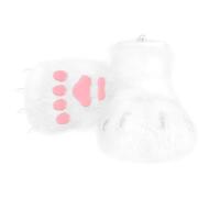 hbbhml Pantuflas peludas de animales, oso, gato, lobo, perro, zorro, pies, pata, zapatos, botas peludas, accesorios de disfraz para adultos y niños, blanco2, Talla única