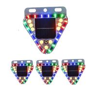 HBBursts 4Luces Traseras Estroboscópicas Solares, Luz Advertencia LED,Impermeable, Señales Tráfico Seguridad For Camión,Motocicleta,Bicicleta,Camping,Uso Emergencia Aire Libre(4pack,Bracket)