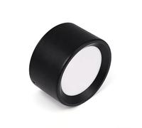 HBBursts Downlight Cilíndrico LED De Montaje En Superficie, Cuerpo Blanco Y Negro Con Luz Diurna 4000K, Varios Tamaños 3W-18W, Lámpara Moderna For Pasillo Hotel(Black 3000K warm,15W (Ф140mm))