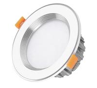 HBBursts Downlight Empotrable De Grado Comercial, Lámpara Techo LED Regulable En Blanco Cálido/blanco 18 W For Pasillo Cocina Hotel Cortado 6,5 A 16, Cm For Habitación(White Silver,12WФ140-160mm)