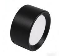 HBBursts Downlight LED De Montaje En Superficie For Interiores, Acabado Blanco Y Negro, Lámpara Delgada Moderna For Sala Estar, Dormitorio, Cocina, Oficina, Lavandería(Black 3000K warm,12W (Ф140mm))