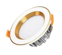 HBBursts Downlight LED Empotrable Redondo De 3W-18W, Luz Techo Impermeable Regulable For Pasillo Cocina, Vestíbulo Entrada, Tienda, Corte Lámpara Ingeniería Φ65-165 Mm(White Gold,5WФ80-100mm)