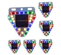 HBBursts Luces Traseras Intermitentes De Emergencia Solares, Luz Advertencia Impermeable, Baliza Estroboscópica LED Inalámbrica Con Base Magnética For Coche, Vehículo Y Camión(6pack,Bracket)