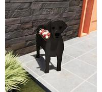 HBBursts Maceta For Perros, Divertida Flor De Animal, Adorable Con Drenaje For Decoración Jardín, Hogar, Oficina, Regalo Navideño For Amantes Las Mascotas, Interior Y Exterior(Labrador Black,17x10in)