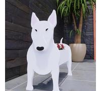 HBBursts Maceta For Perros, Divertida Flor De Animal, Adorable Con Drenaje For Decoración Jardín, Hogar, Oficina, Regalo Navideño For Amantes Las Mascotas, Interior Y Exterior(Bull terrier,17x10in)