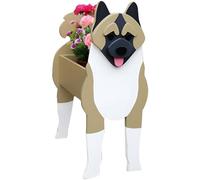 HBBursts Maceta For Perros, Divertida Flor De Animal, Adorable Con Drenaje For Decoración Jardín, Hogar, Oficina, Regalo Navideño For Amantes Las Mascotas, Interior Y Exterior(American Akita,17x10in)