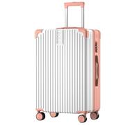 HBBursts Maletas con Ruedas, Maleta De Traje, Maleta De Mano De Gran Capacidad, Buró De Fijación con Hebilla Cruzada, For IR De Viaje, Hombre Y Mujer (Color : 22, Size : Rose White)
