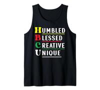 HBCU College Humbled Blessed Creative Unique Black History Camiseta sin Mangas