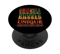 HBCU College Humbled Blessed Creative Unique Black History PopSockets PopGrip Adhesivo