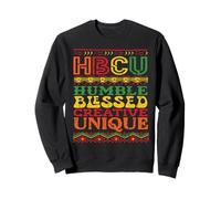 HBCU College Humbled Blessed Creative Unique Black History Sudadera
