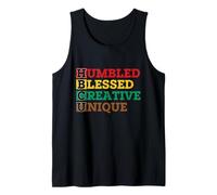 HBCU Humillado Blessed Creative Unique - Orgullo Africano Camiseta sin Mangas