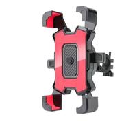 HBDTNTKF Soporte TeléFono De Motocicleta para Super SOCO CPx CUx TC 50/MAX/Wander TS TSX 1500, Soportes Portátil Teléfono Manubrio Smartphone Clip Montaje Motocicleta Accesorio,Red-Handlebar Version