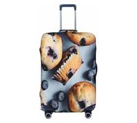HBDVHZ Blueberry Muffin 02 - Funda de equipaje con estampado de muffin, accesorios de viaje ligeros de moda, Black, XL