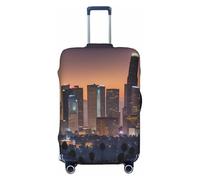 HBDVHZ Funda de equipaje con estampado de horizonte de Los Ángeles, accesorios de viaje ligeros de moda, Black, M