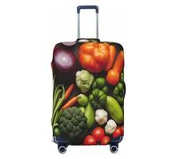 HBDVHZ Introducción de varias fundas de equipaje con estampado de verduras, accesorios de viaje ligeros de moda, Black, M