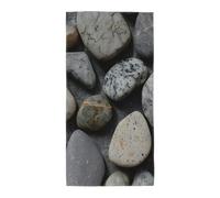 HBDVHZ Toallas suaves y absorbentes con estampado de piedra de guijarros para baño, gimnasio, cocina, deportes, viajes, natación, camping