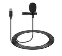 HBFQMDJLX Micrófono Lavalier USB-C, micrófono de condensador omnidireccional de 360° para grabación nítida en smartphone/PC, construcción de metal para vlog, entrevista, clase en línea