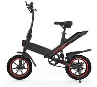 HBFTXRIDE Bicicleta Eléctrica Plegable, 14 Pulgadas Para Adulto, Velocidad Máxima 25 km/h, 36 V, 7,8 Ah, Batería de Litio, Hasta 30-45 km de Autonomía (Negro)