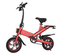 HBFTXRIDE Bicicleta eléctrica plegable de 12 pulgadas, bicicleta eléctrica para adultos, 25 km/h, 36 V 7,8 Ah, batería de litio, hasta 30-45 km bicicleta eléctrica para hombre y mujer, pedaleo