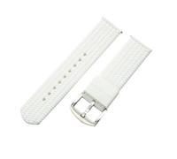 HBGRVCKS Quick Release Silicone Watch Band 18mm 20mm 22mm 24mm Rubber Watch Strap For Traditional Or Smart Watch Unisex Watch Strap Watch Replacement Strap(White A,22mm)